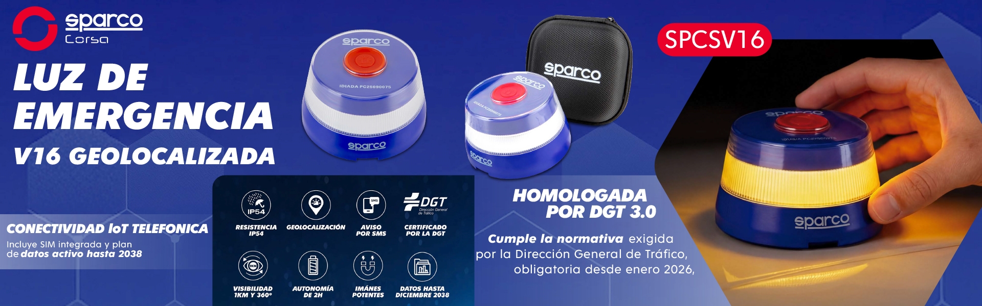 LUZ EMERGENCIA SPARCO V16