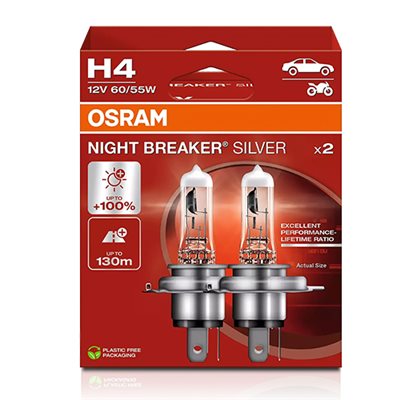 H4 2 NIGHT B SILVER 55/60W 12VPLUS POWER ACCESORIOS, S.L.