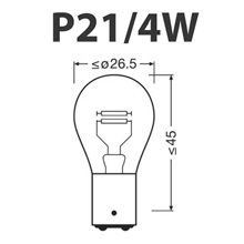 P21/4W BAZ15D 12V 21/4W*10