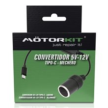 CONVERT.5/12V USB TIPO C 30CM